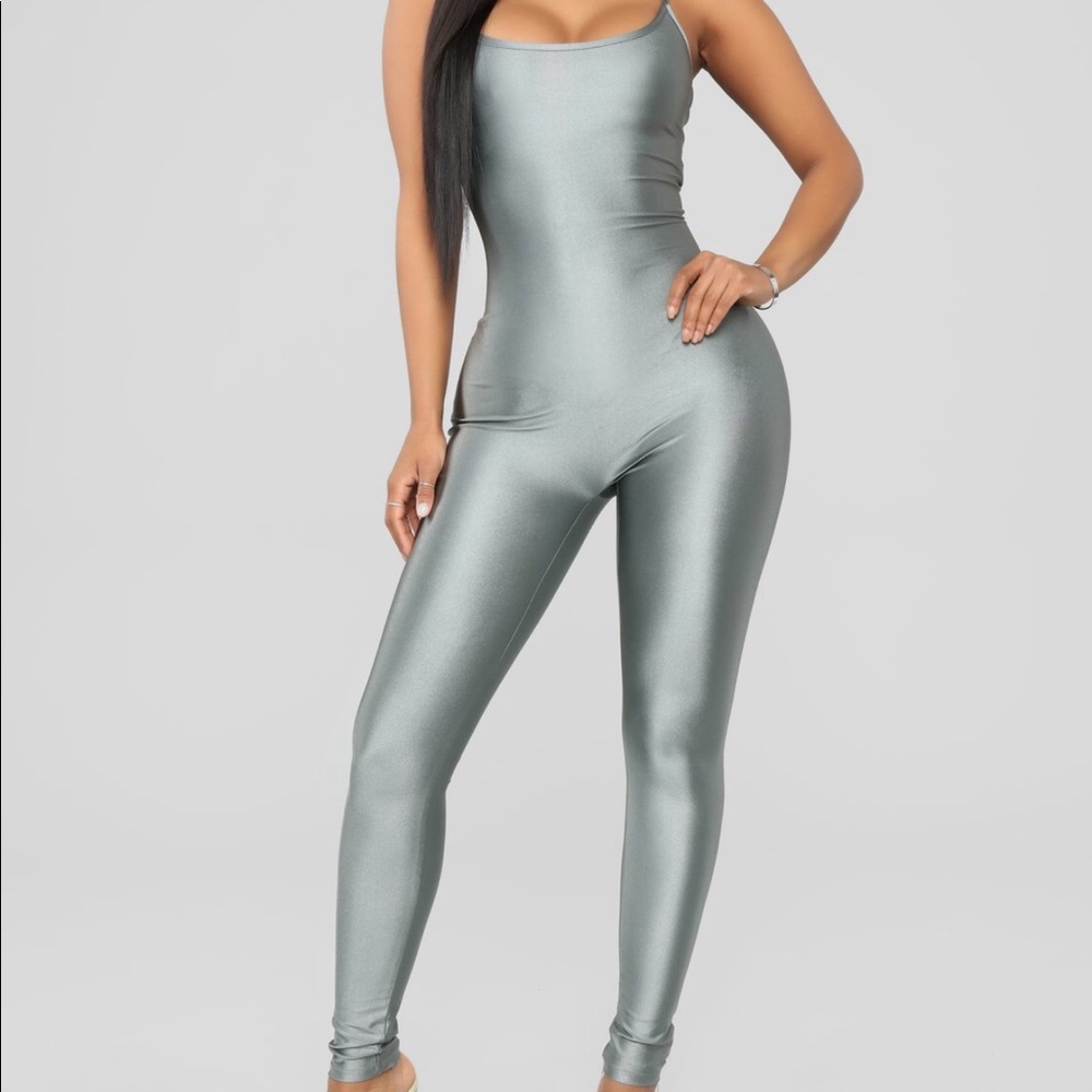Curves For Miles Jumpsuit - Silver